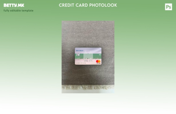 Модерен стил Туркменистан Халкбанк Mastercard photolook преден шаблон